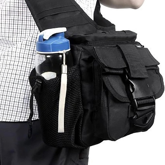 G4FREE Black Tactical Messenger Utility Sling Bag - Picture 2 of 16